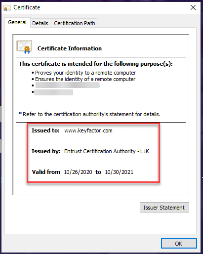 3 Certificate Information