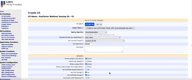 3 - EJBCA Create CAs 3 - EJBCA Create CAs