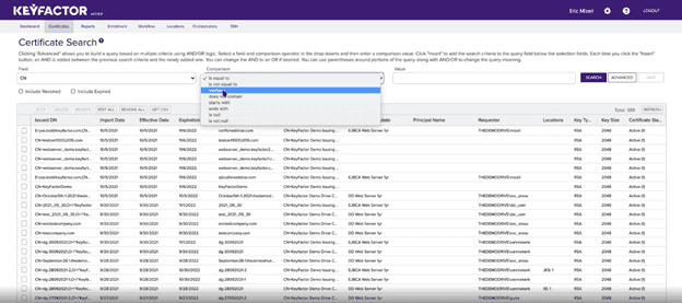 9 - Keyfactor Search for Certificates 2