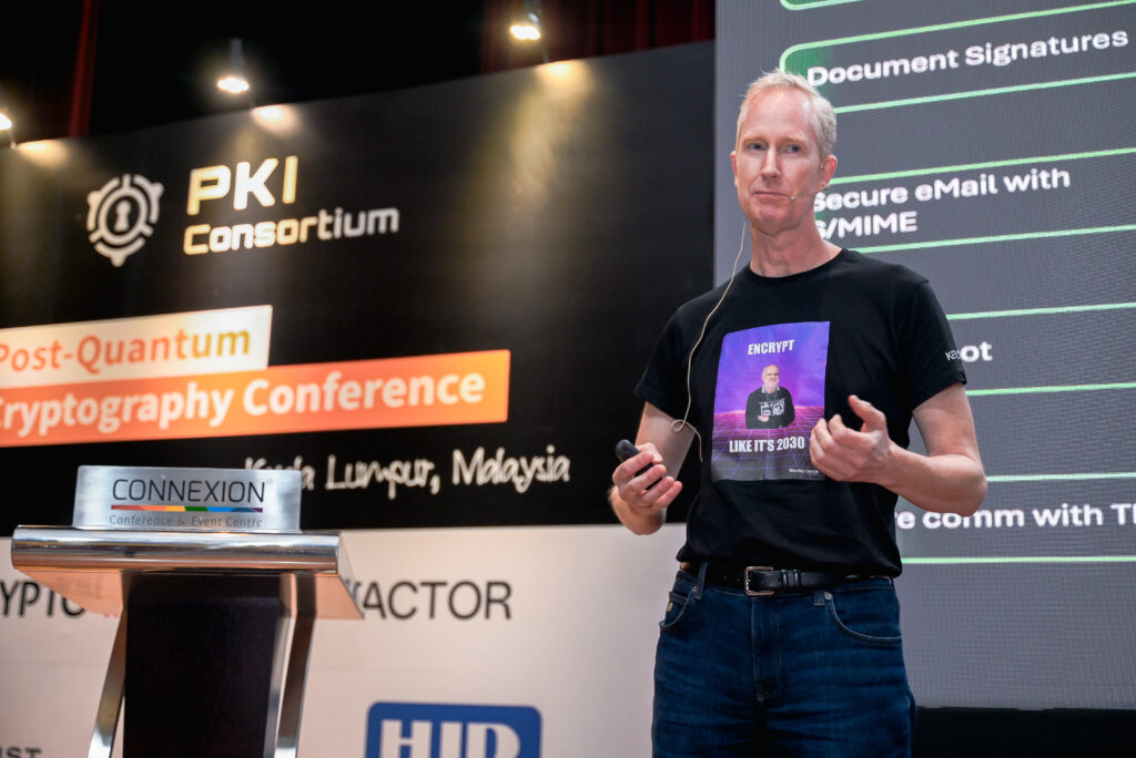 PKI Consortium stage and speaker