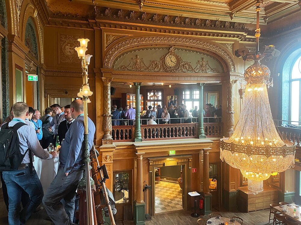 Networking at the balcony at Berns