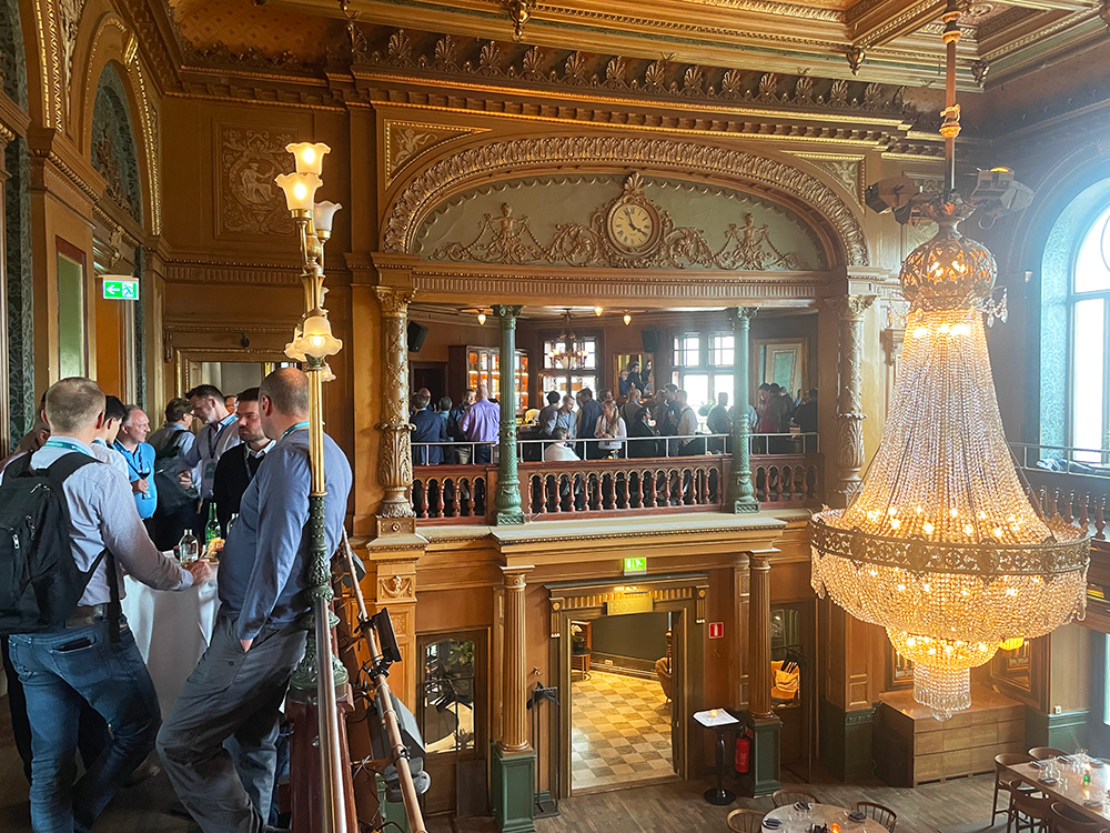 Networking at the balcony at Berns Networking at the balcony at Berns