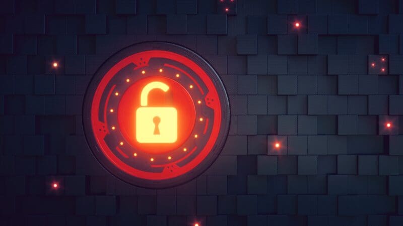 illustration of unsecure digital lock