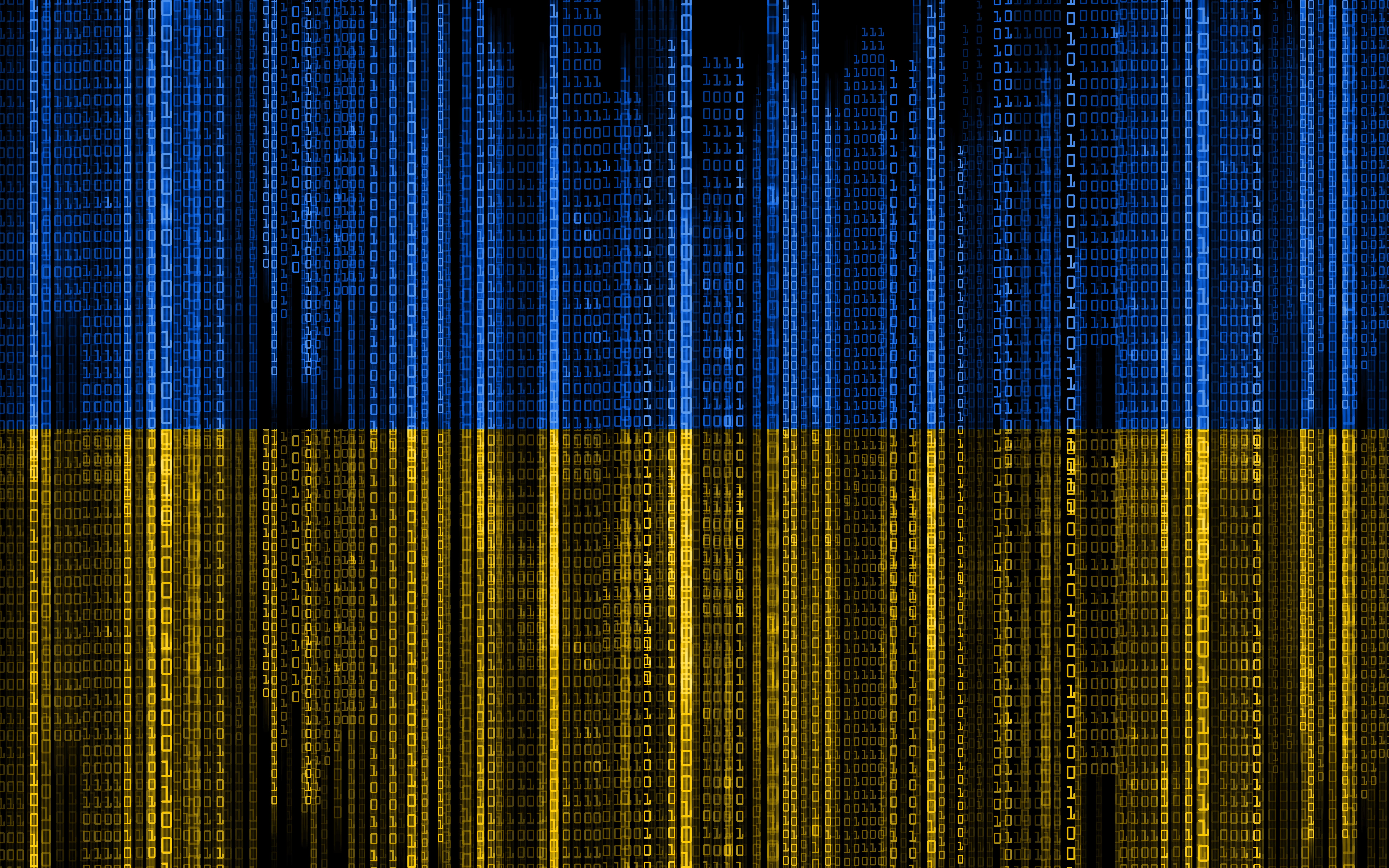 graphic illustration of data in columns of binary code