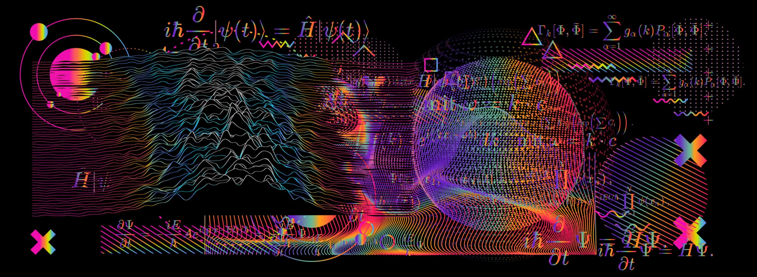 graphic illustration of mathematical equations and computations