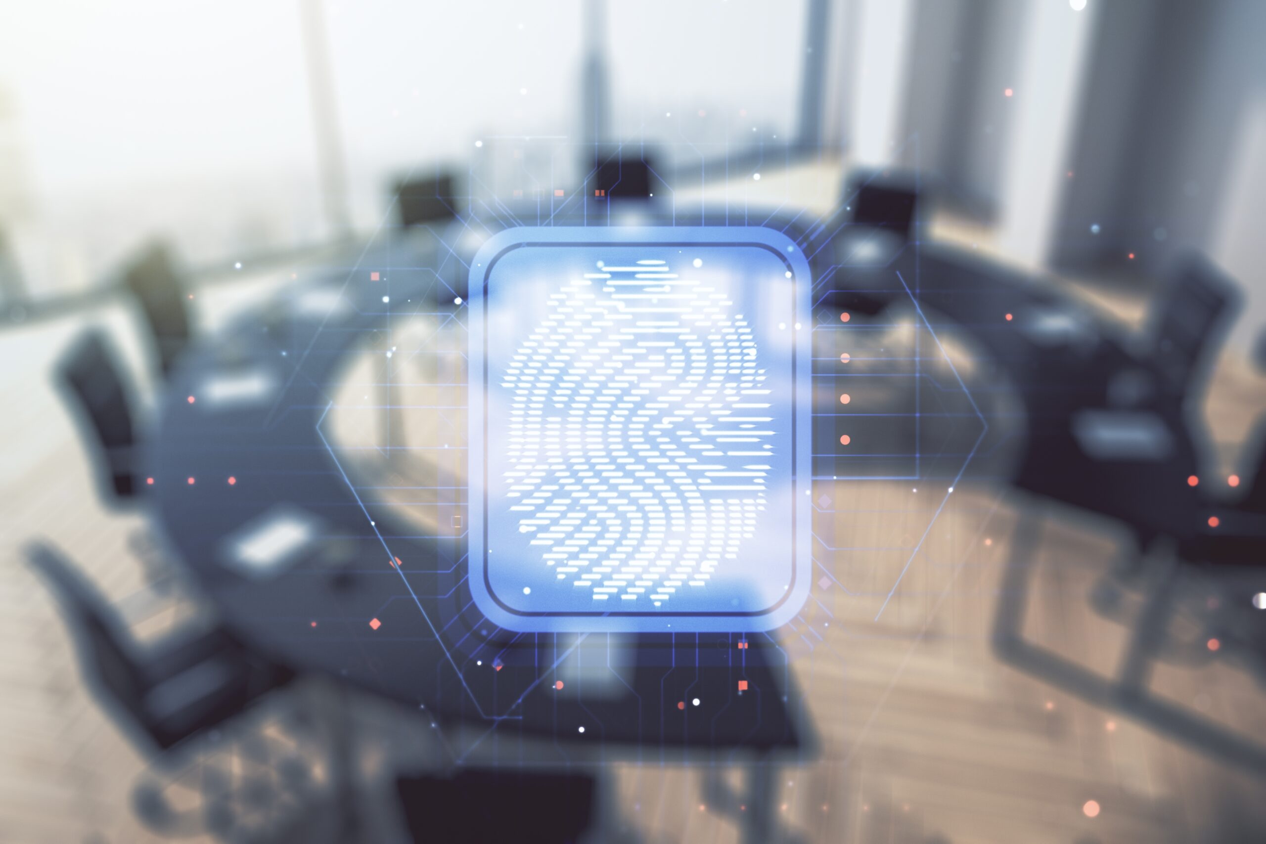 graphic illustration of a digital fingerprint