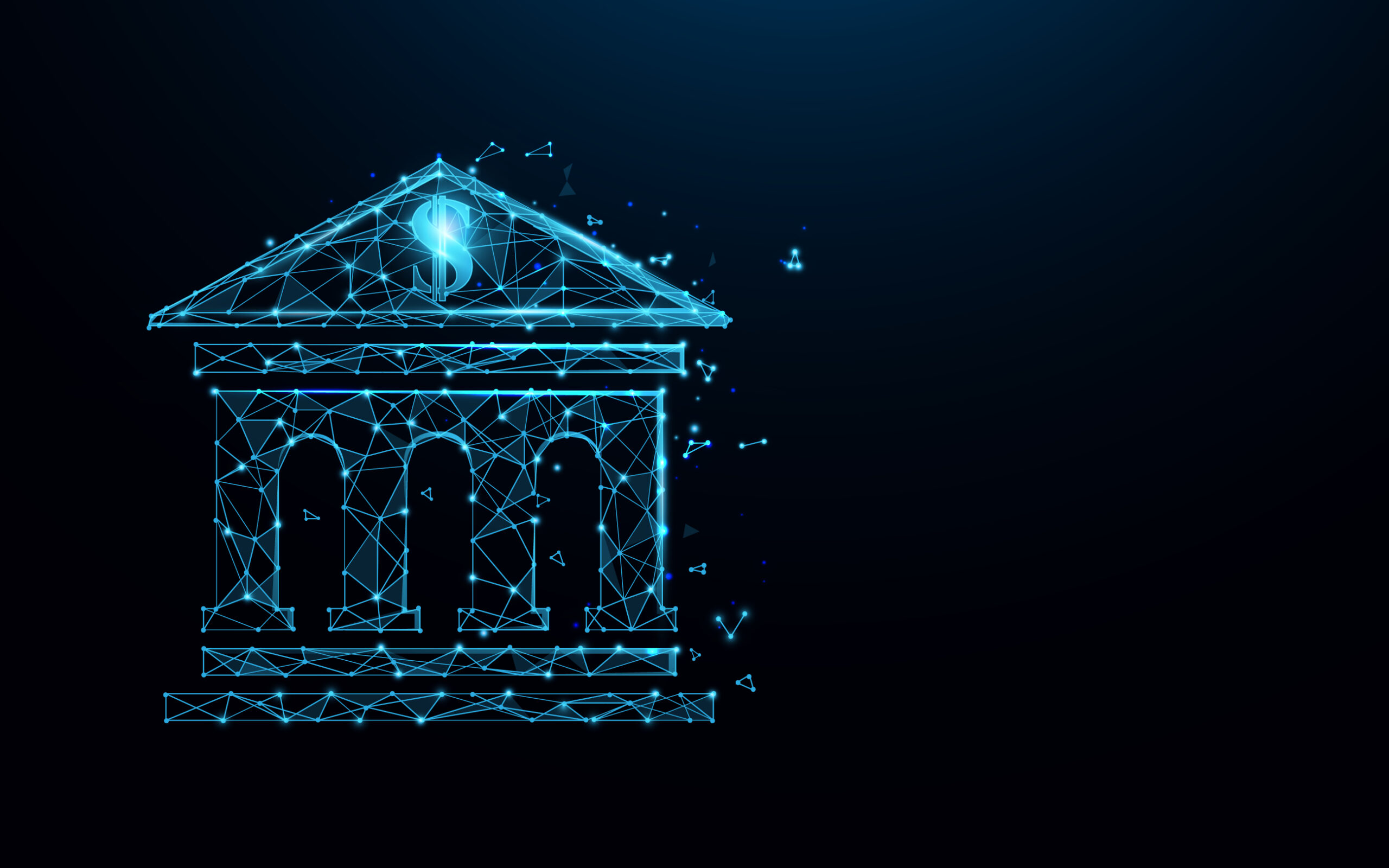 geometric graphic illustration of a bank