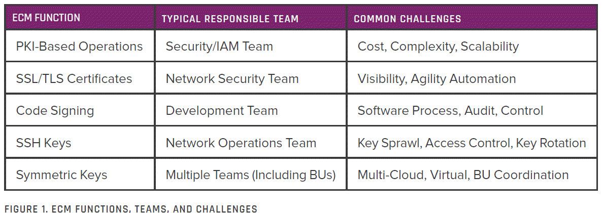 ECM - Functions Teams Challenges for the Enterprise