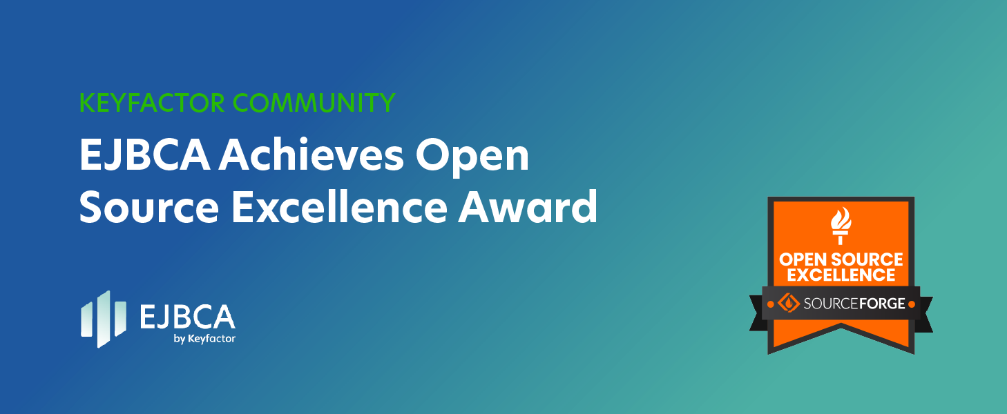 EJBCA Achieves Open Source Excellence Award by SourceForge