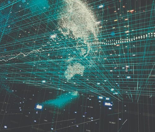 image of globe and connected networks