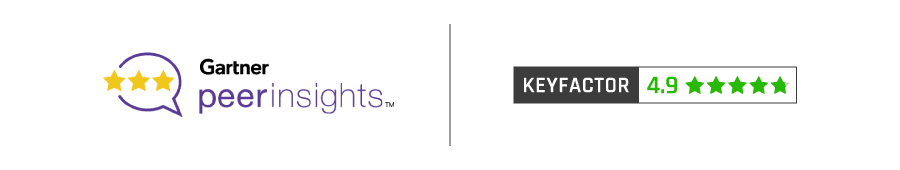 Gartner Peer Insights™ | Keyfactor 4.9 stars