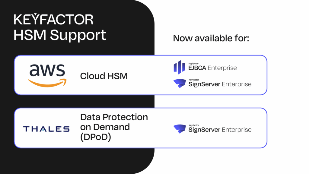 Keyfactor HSM Integration Support EJBCA and SignServer