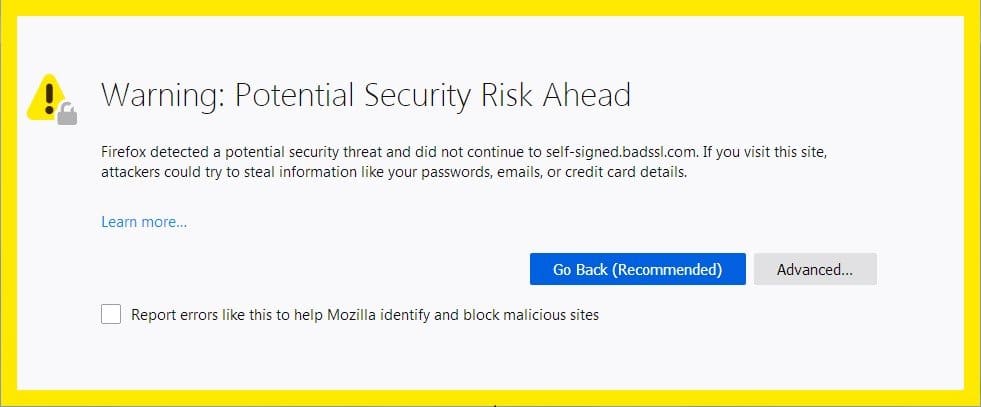 Mozilla Security Risk