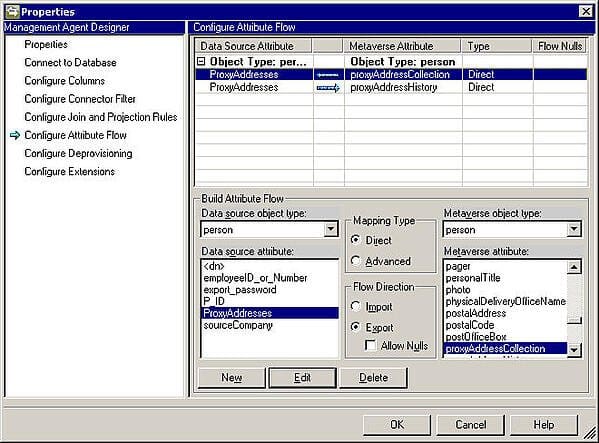 SQL MA Attribute Flow