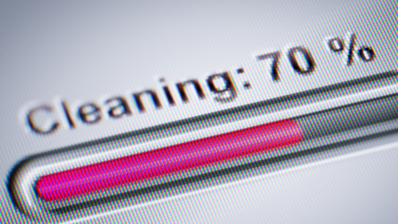 cleaning progress bar