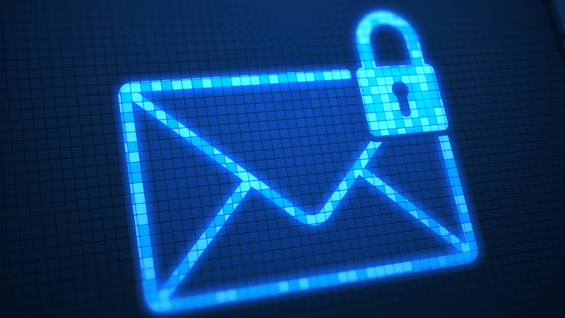 computer illustration of secure email