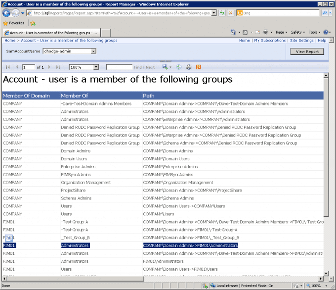 Determining Access in a Microsoft Network