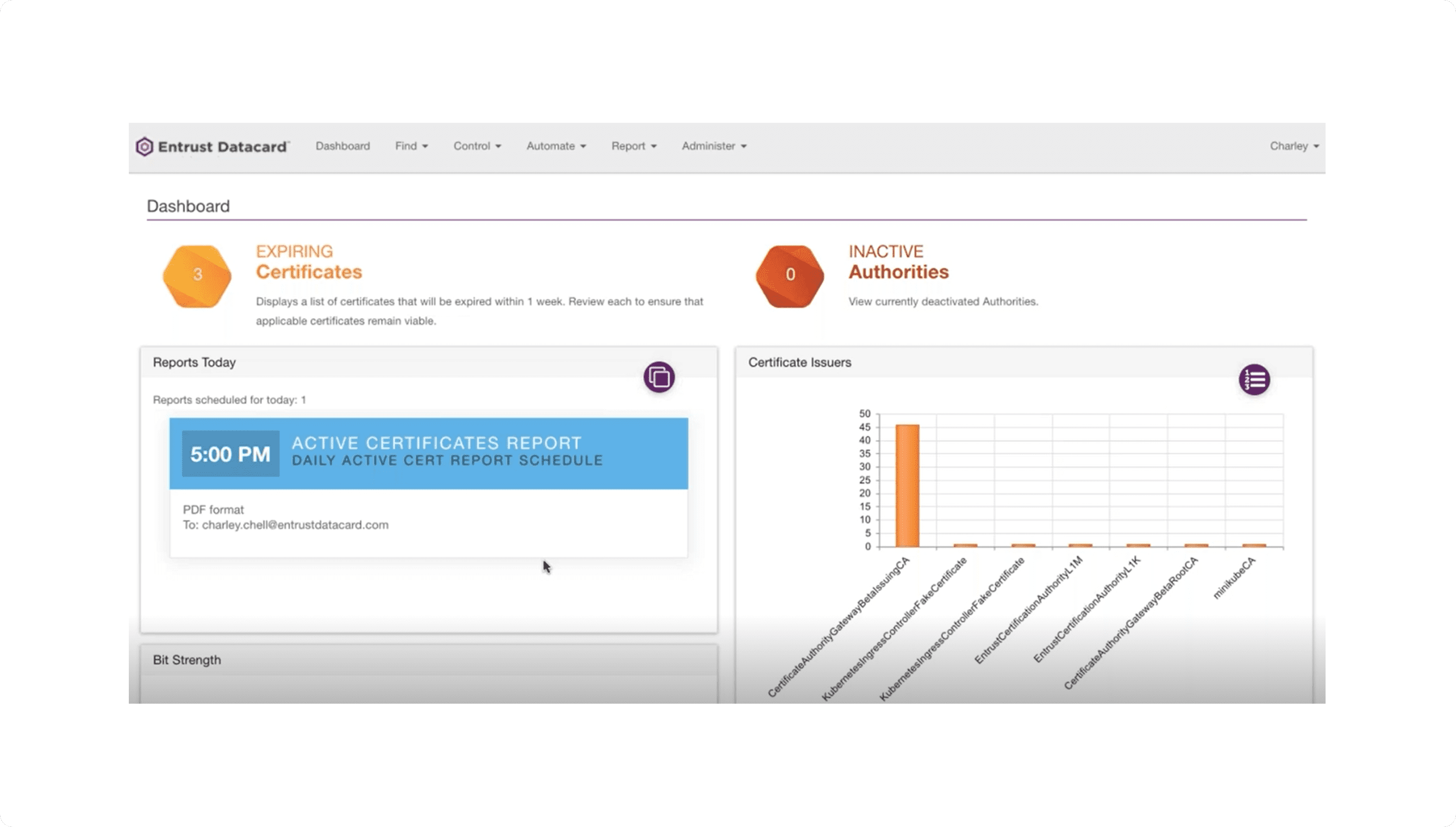 Hub de certificats Entrust