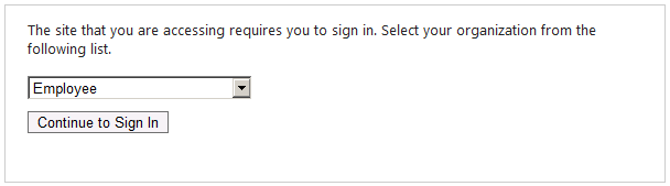 Figure 4 Home Realm Selection