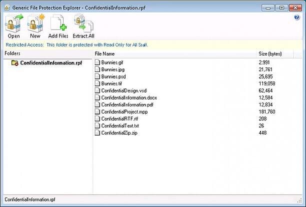 Generic File Protection Explorer