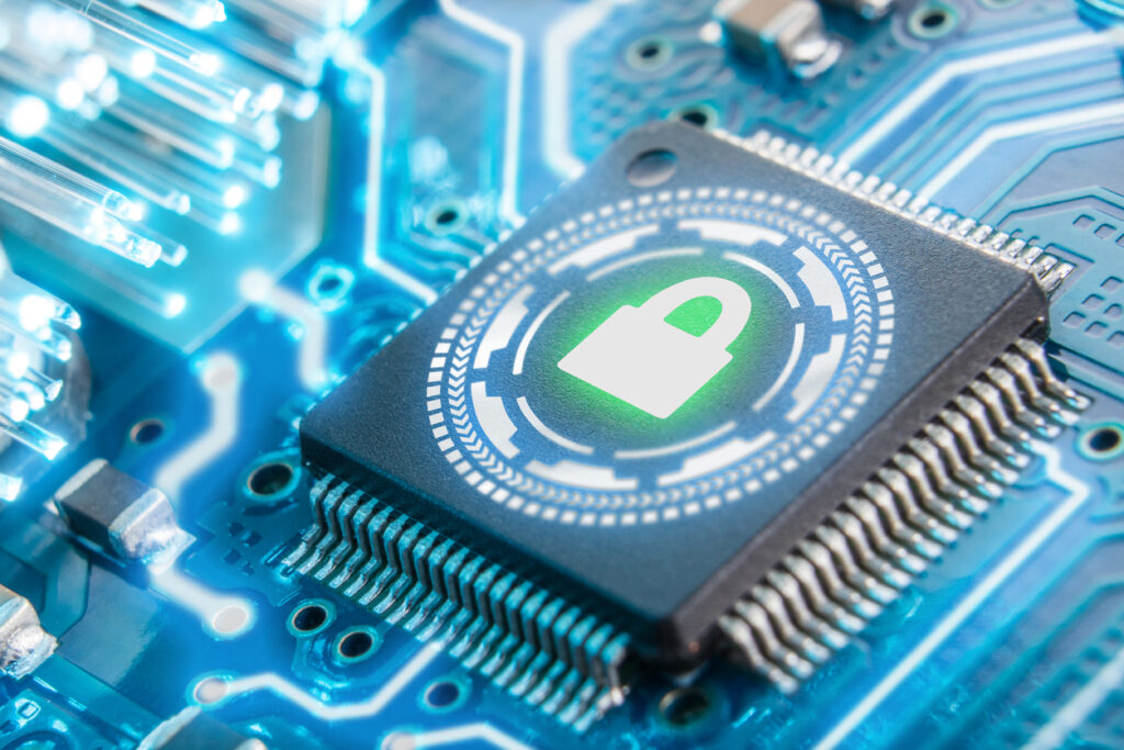 SSL attack security lock on Electronic Security background