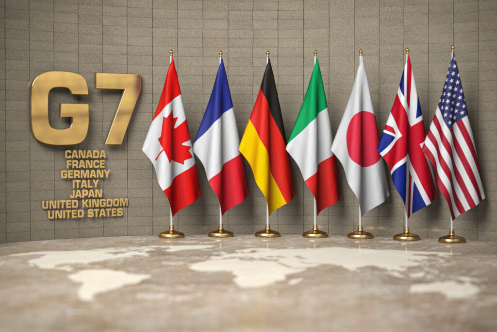 Image of G7 member flags; the Cyber Expert Group recently released a high-level roadmap to help the financial sector prepare for cybersecurity risks arising from quantum computing.