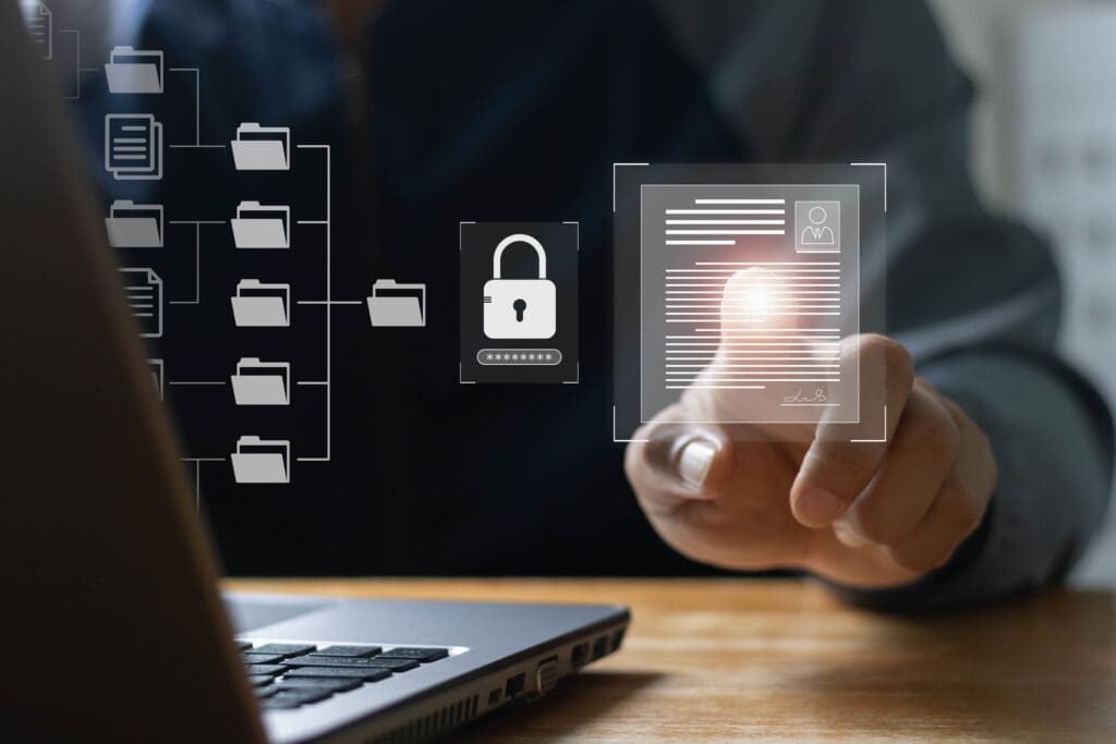 Person with laptop enjoying the benefits of using automation to proactively discover certificates within an organization.