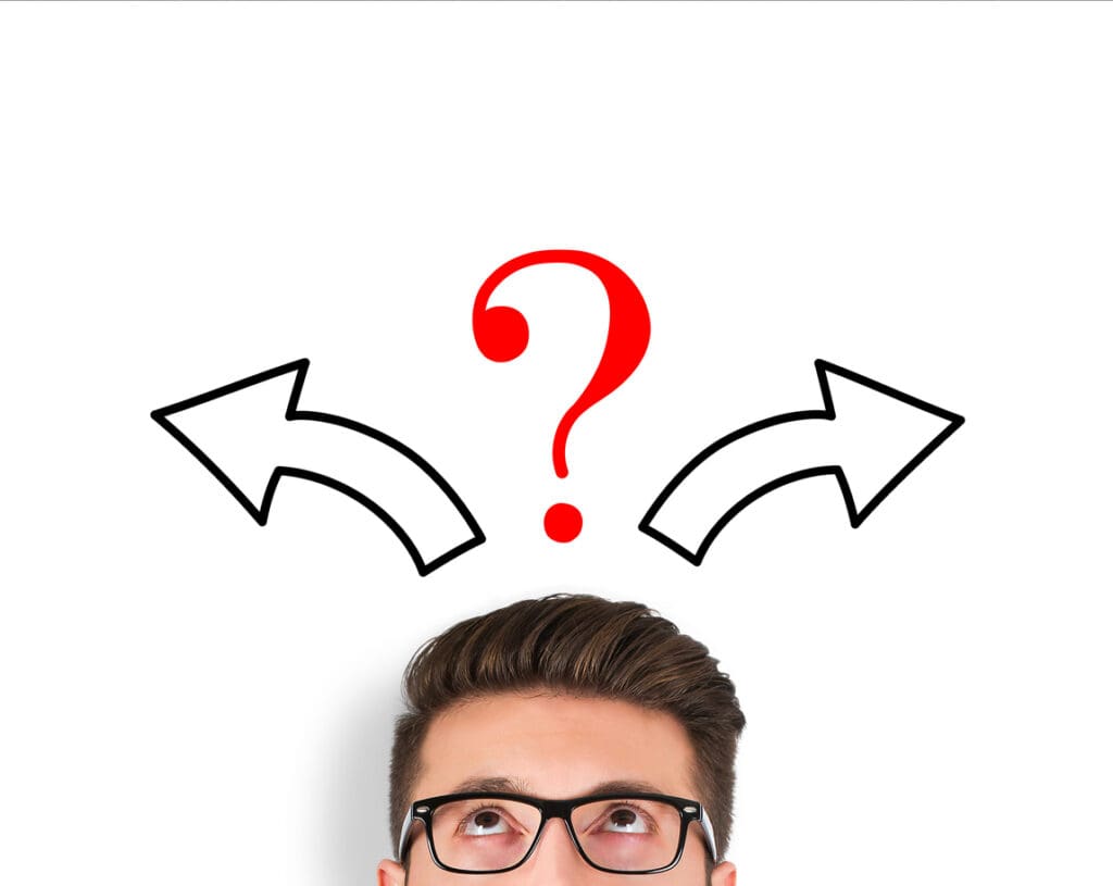 Man Thinking On White Background