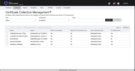 Keyfactor Command Certificate Collections Portal