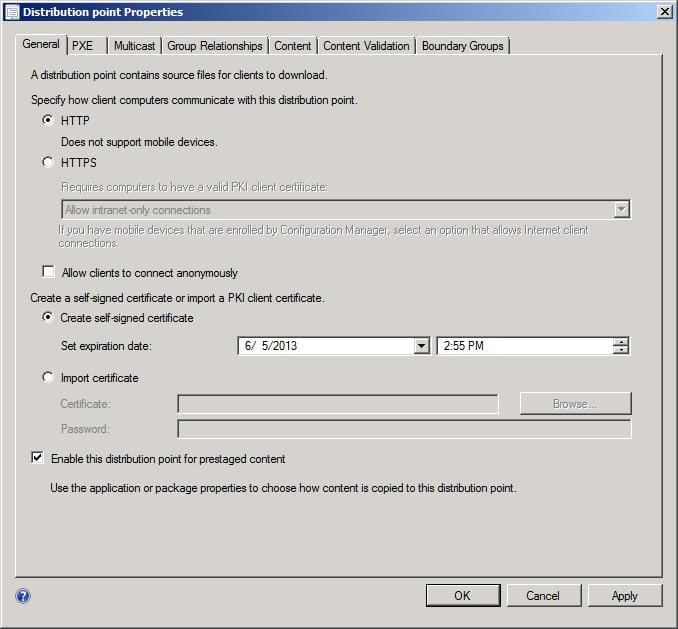 How To Set Up A Pre-Staged Distribution Point In SCCM