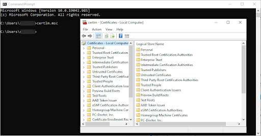 Windows Certificate Manager Tool