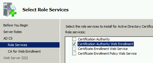 AD/CS Web Enrollment Delegation